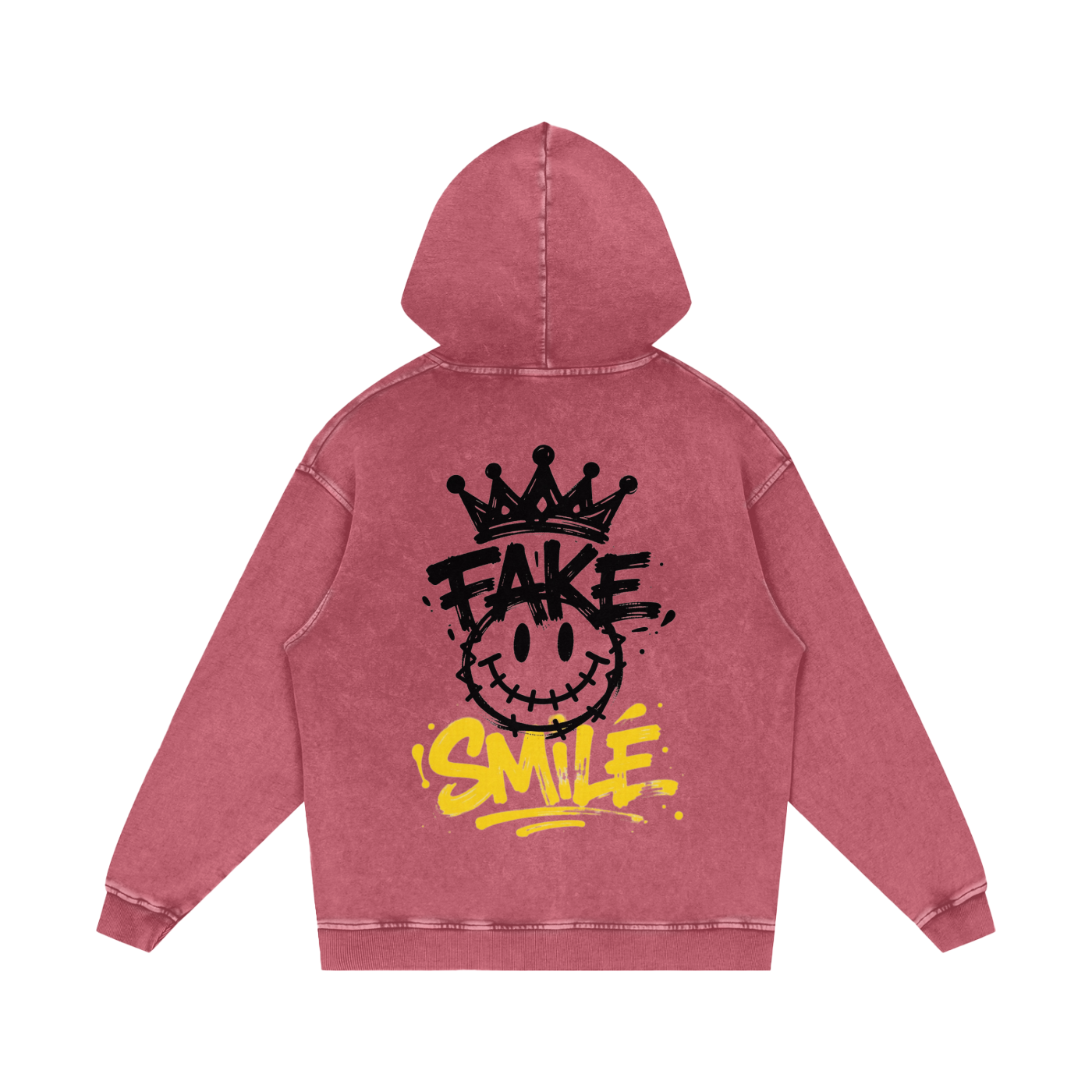 Fake Smile Graphic Hoodie